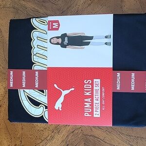 PUMA GIrls Active Set, M(7/8), Black, NWT